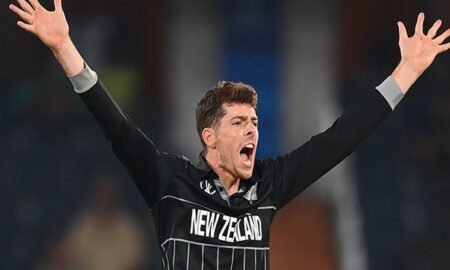 Mitchell Santner, an all-rounder for New Zealand, will not play in the first Twenty20 International of the five-match series against Pakistan on Friday because he tested positive for COVID-19.