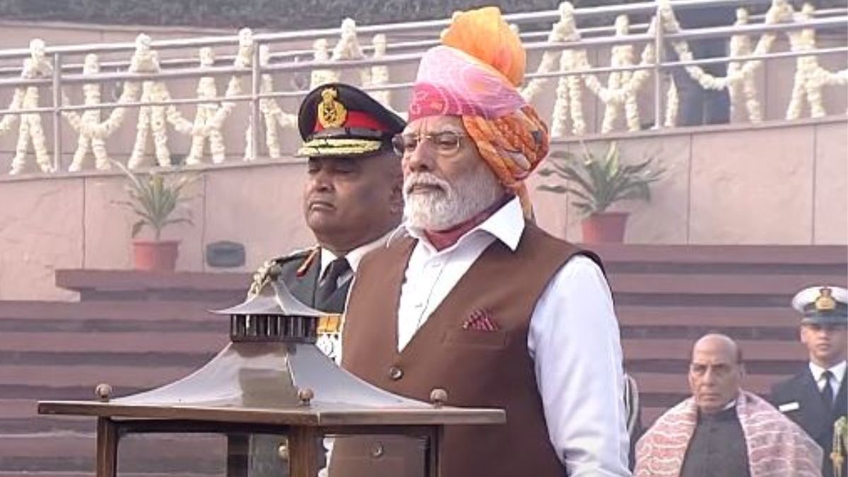 On 75 th Republic Day PM Modi’s Pagdi Sports Yellow Of ‘Bhagwan Ram’