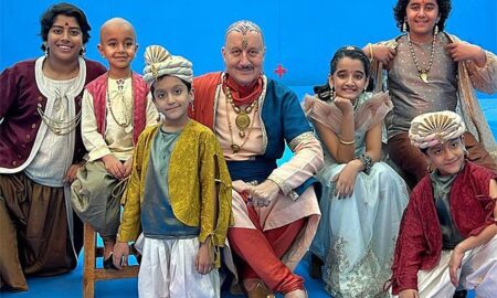 Anupam Kher has finally finished filming the live-action movie "Chhota Bheem." Kher posted some pictures from the set on Instagram.