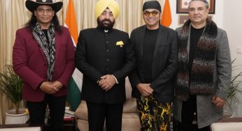 Anupam Sharma, Bobby Cash meet Uttarakhand Governor Lt Gen Gurmit Singh