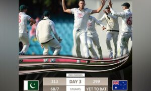 Josh Hazlewood, an Australian fast bowler, helped his team come back on the third day of the final Test match against Pakistan in Sydney on Friday.