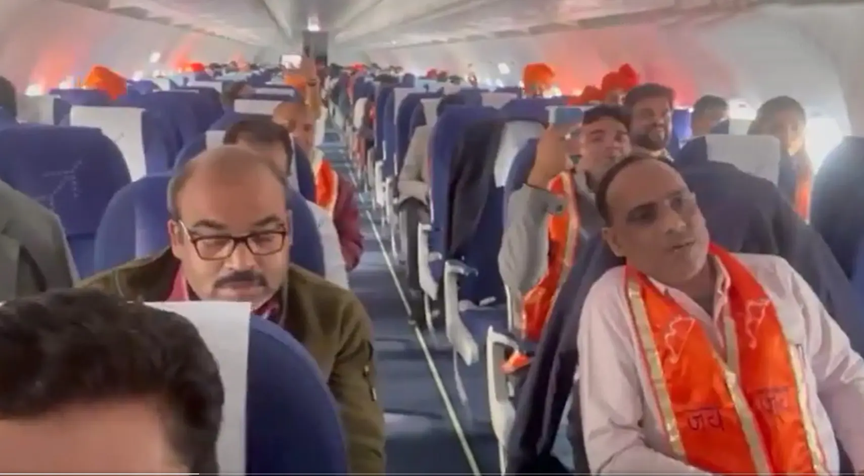Passengers sing Ram bhajan onboard flight from Delhi to Ayodhya