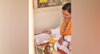 Uttarakhand: CM Dhami offers prayers, recites ‘Ramcharitmanas’ and performs ‘Gau Sewa’