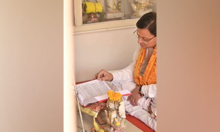 Uttarakhand: CM Dhami offers prayers, recites 'Ramcharitmanas' and performs 'Gau Sewa'