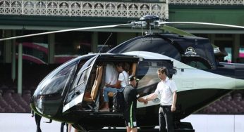 BBL: David Warner makes Bollywood-style helicopter entry at SCG