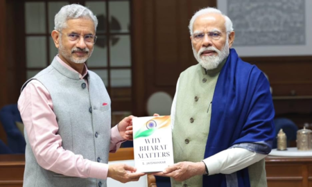 EAM S Jaishankar signs copies of his new book 'Why Bharat Matters'