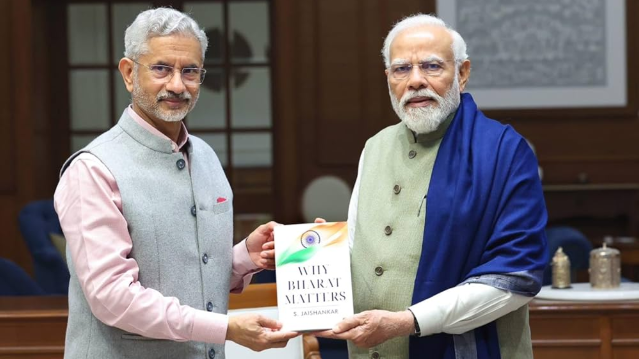 EAM S Jaishankar signs copies of his new book 'Why Bharat Matters'