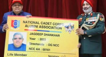 Vice President Jagdeep Dhankhar urges NCC cadets to lead India to global prominence by 2047