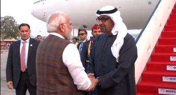 PM Modi welcomes UAE President Al Nahyan as he arrives in Ahmedabad for Vibrant Gujarat Global Summit