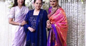 Yesteryear actresses Hema Malini, Rekha, Saira Banu reunite at Ira Khan’s wedding reception