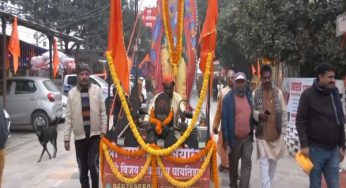 Pran Pratishtha: Devotee arrives at Ayodhya in customised bike resembling ‘Ram Rath’