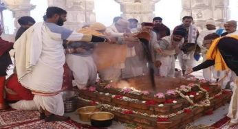 Pran Pratishtha Day 6: Ram Lalla idol undergoes ceremonial bath with medicated water