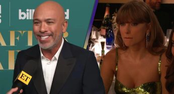 Jo Koy reacts to Taylor Swift's glare following his Golden Globes 2024 joke