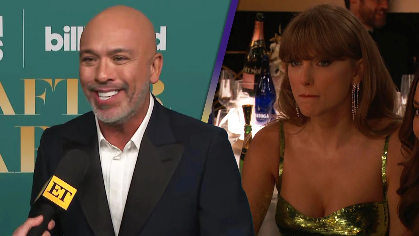 Jo Koy reacts to Taylor Swift's glare following his Golden Globes 2024 joke