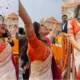 Kangana chants 'Jai Shri Ram' loudly while attending 'Pran Pratishtha' ceremony