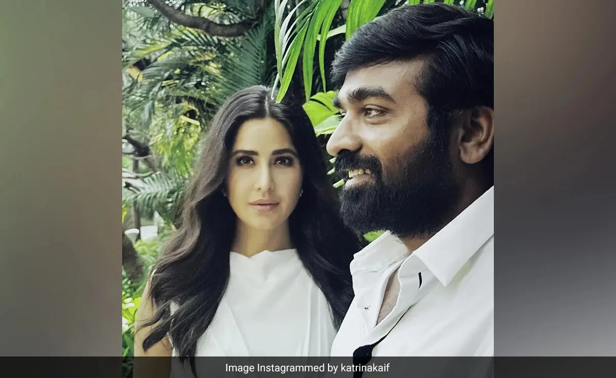 Katrina Kaif twins in white with Vijay Sethupathi during 'Merry Christmas' shoot