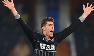 Mitchell Santner, an all-rounder for New Zealand, will not play in the first Twenty20 International of the five-match series against Pakistan on Friday because he tested positive for COVID-19.