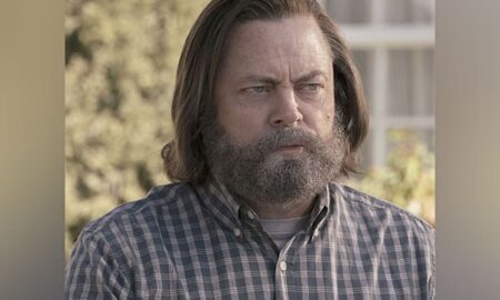 Nick Offerman, an American actor and comedian, got his first Emmy at the 75th Emmy Awards on Sunday for his role in "The Last of Us".