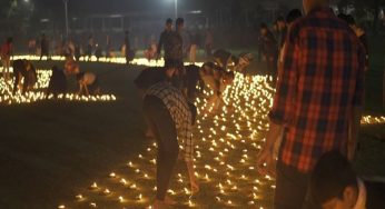 Odisha: School students of Bhubaneswar lit up 1 lakh Diyas following Pran Pratistha of Lord Ram