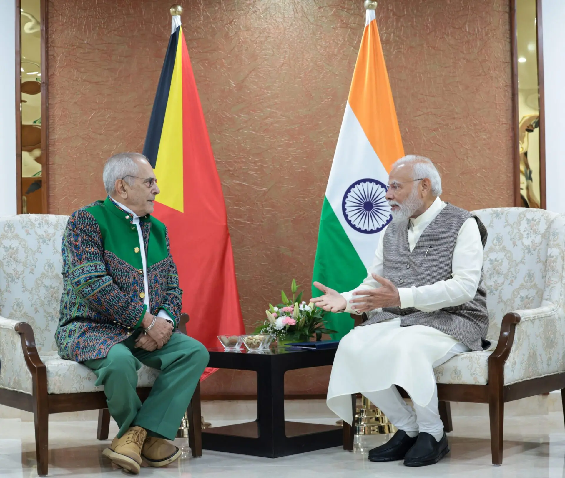PM Modi holds bilateral meeting with Timor-Leste President Jose Ramos-Horta in Gujarat