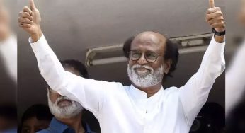 Rajinikanth greets fans gathered outside his residence on New Year