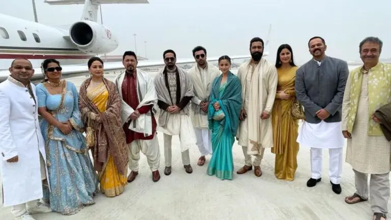 Ranbir-Alia, Vicky-Katrina arrive at Ram Janmabhoomi Temple for Pran Pratishtha ceremony