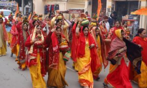 Ramotsav 2024: Over 500 women participate in Jal Kalash Yatra ahead of Pran Pratishtha ceremony in Ayodhya