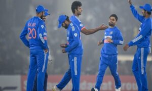 Afghanistan made a good score of 158/5 after 20 overs in the first T20I against India at Mohali on Thursday.