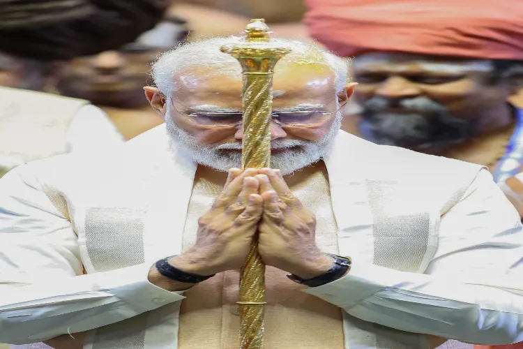 "Attempt to draw inspiration from Tamil heritage...," PM Modi on installation of sacred Sengol in new Parliament building