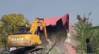 Illegal construction of online gaming scammer demolished in MP’s Dewas