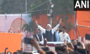 Thousands Line Streets As PM Modi Holds Roadshow In Guwahati