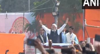 Thousands Line Streets As PM Modi Holds Roadshow In Guwahati