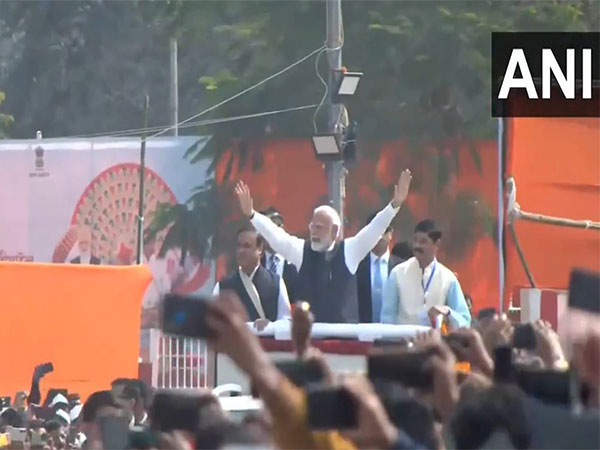 Thousands Line Streets As PM Modi Holds Roadshow In Guwahati