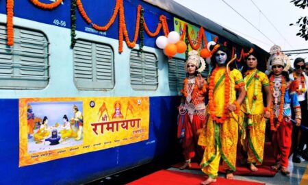 Meenakashi Lekhi flags off 'Shri Ramayan Yatra' tourist train