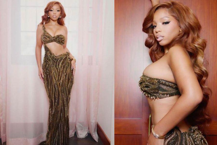 Grammys Red Carpet: Chloe spotted in Indian designer Gaurav Gupta's gown