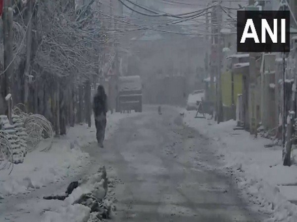 J-K: Heavy snowfall witnessed in Srinagar