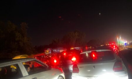 Major Chaos on UER-II One Day After The Inauguration Of Dwarka Expressway