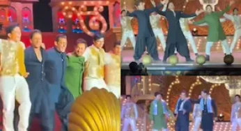 SRK, Salman, Aamir groove to ‘Naatu Naatu’ song on Day 2 of Anant-Radhika’s pre-wedding gala