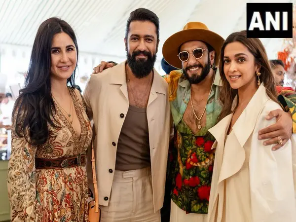Deepika-Ranveer, Katrina-Vicky all smile as they pose together at Anant-Radhika’s jungle-themed pre-wedding bash