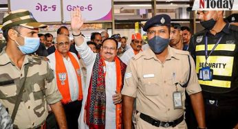 Nadda arrives at Nagpur to attend RSS annual event
