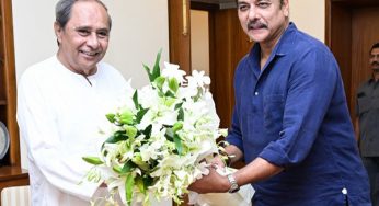 Odisha CM Naveen Patnaik meets former India cricketer Ravi Shastri