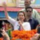BJP’s Candidate Kangana Ranaut Holds Roadshow In Himachal’s Mandi
