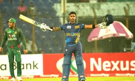Nissanka's ton guides Sri Lanka to victory over Bangladesh by 3 wickets