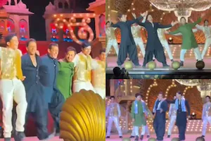 SRK, Salman, Aamir groove to ‘Naatu Naatu’ song on Day 2 of Anant-Radhika’s pre-wedding gala