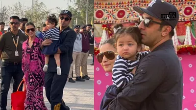 Ranbir-Alia with daughter Raha leave from Jamnagar after Anant-Radhika’s pre wedding festivities