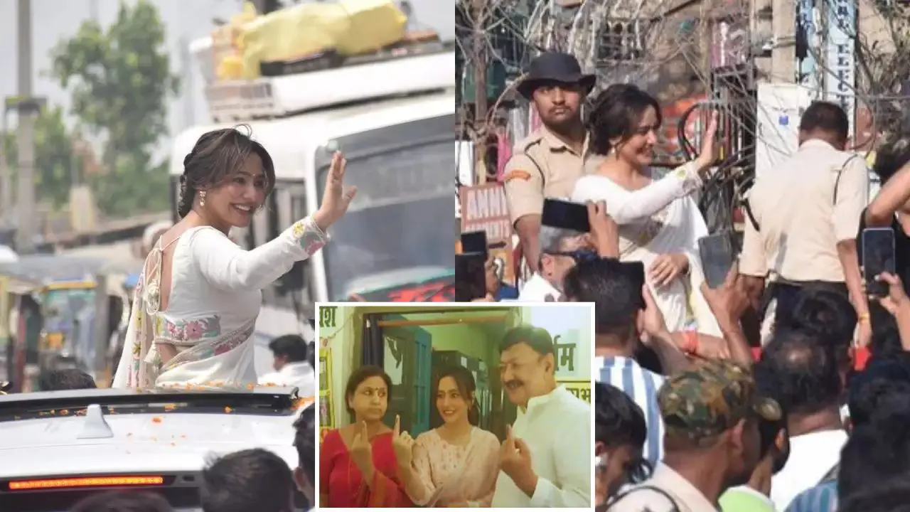 Actor Neha Sharma Casts Vote in Father Ajeet Sharma's Constituency Bhagalpur, Bihar