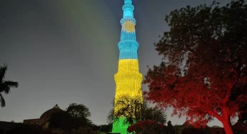 Qutub Minar illuminates in remembrance of Rwanda Genocide of 1994