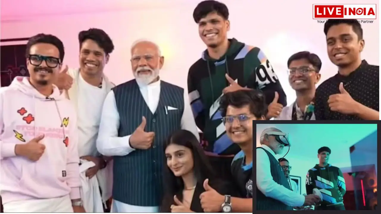 PM Modi Joins Gaming Gang, Tests Skills with Top Gamers