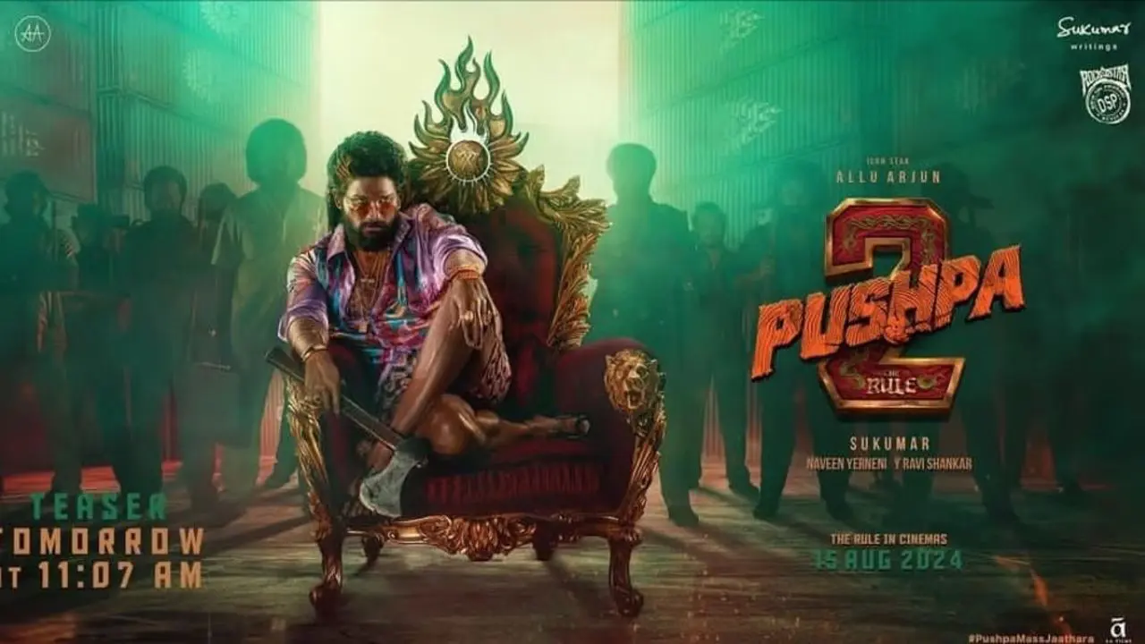 Allu Arjun Teases Fans with Intriguing Poster as 'Pushpa 2' Unveils First Single Release