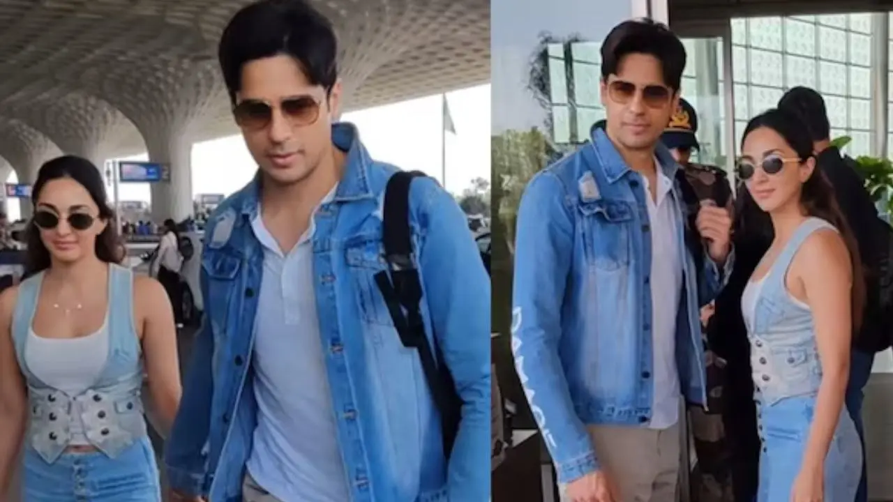Kiara Advani and Sidharth Malhotra Twinning in Stylish Blue Ensemble